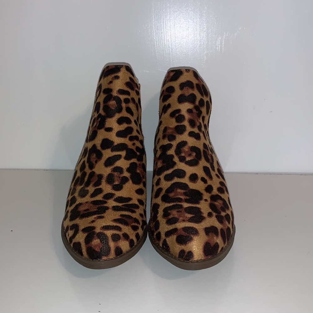 Slip Slide Pull On Leopard Print Ankle Boot - image 3
